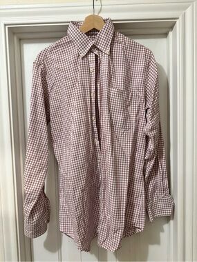Peter Millar - Men's Long Sleeve Red Check Dress Shirt